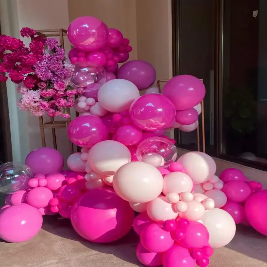 110pcs Hot Pink Balloon (Hot Pink) {5}