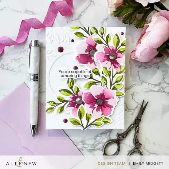 Dynamic Duo: Painted Blossoms & Add-on Die Bundle {4}