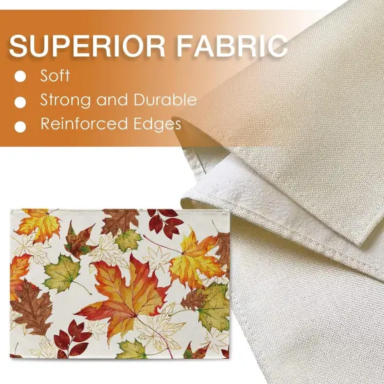 Fall Maple Leaf Placemats Set of 4,(Fall-yellow) {2}