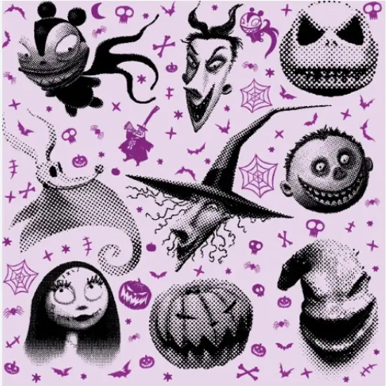 Disney Nightmare Before Christmas Character Packed Cotton Fabric by the Yard {1}