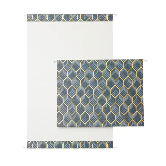 12 Pack Decorative Hanging File Folders with 1/5 Tab, Gold Foil Geometric Design (3 Colors, 11.75 x 9 In) Multicolor {6}