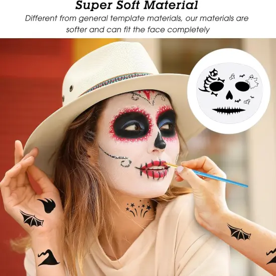 52 Pcs Face Paint Stencils(Weird Style) {3}