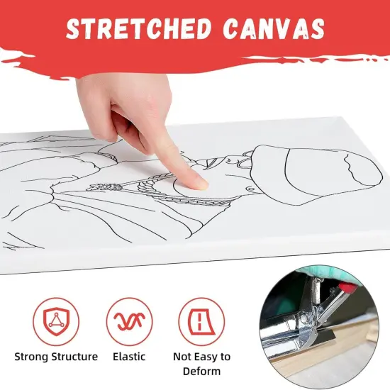10 Pieces Pre Drawn Canvas Painting Kits (Couple) {5}