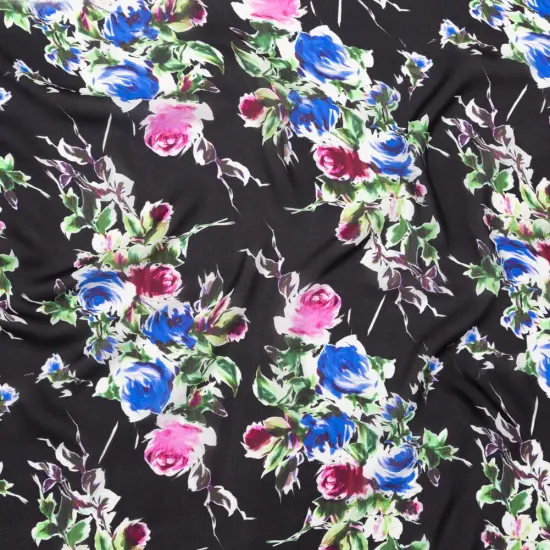 1 Yard Milly Multi Color Floral Silk Georgette Fabric Lightweight Abstract 57 Inch Width {1}