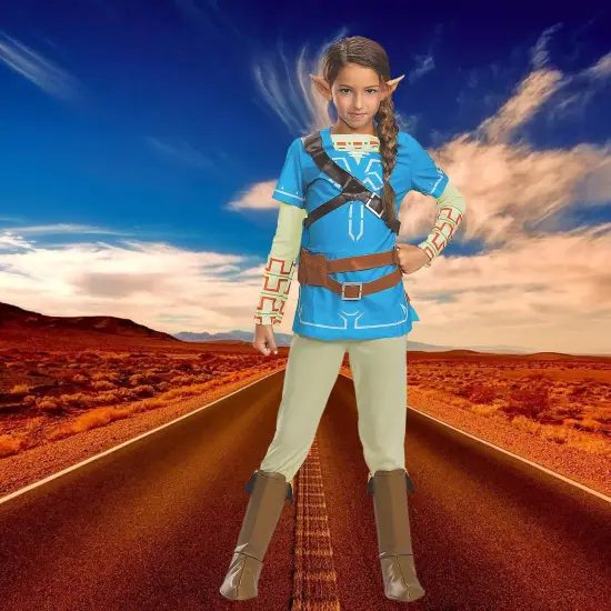 Link Breath of the Wild Deluxe Costume for Kids and Tweens {1}