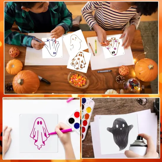 Ghost Halloween Stencils for Painting on Wood Shirts Holiday Cookie(45pcs 3in Ghost) {2}