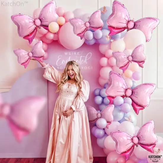 Giant Pink Bow Balloons (Pink Bowtie) {2}