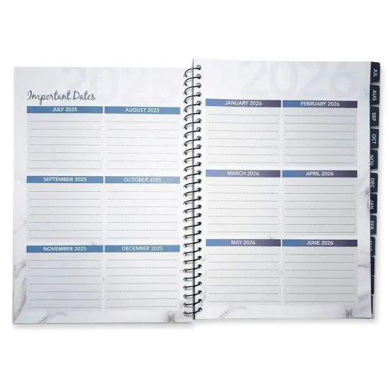 RE-FOCUS THE CREATIVE OFFICE 2025-2026 July through June Academic Calendar Planner &ndash; Weekly & Monthly Views with Time Slots | Durable & Portable Design Black {5}
