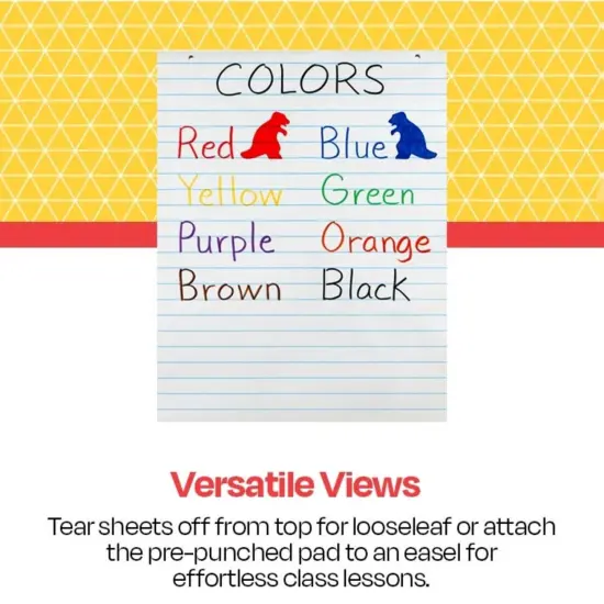 School Smart Primary Newsprint Paper, Short Way Ruled, 18 x 24 Inches, 100 Sheets {5}