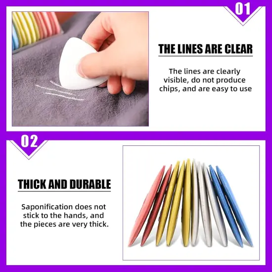 10Pcs Professional Tailor's Chalk (Metal, Plastic) {2}