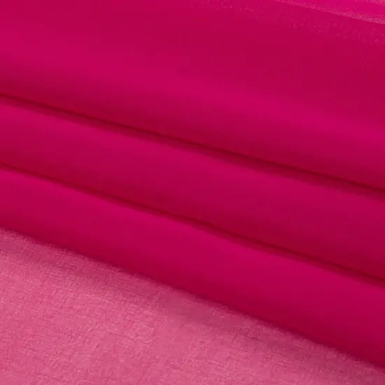 1 Yard Solid Beetroot Silk Chiffon Lightweight Premium Fabric 44 Inch Width {4}