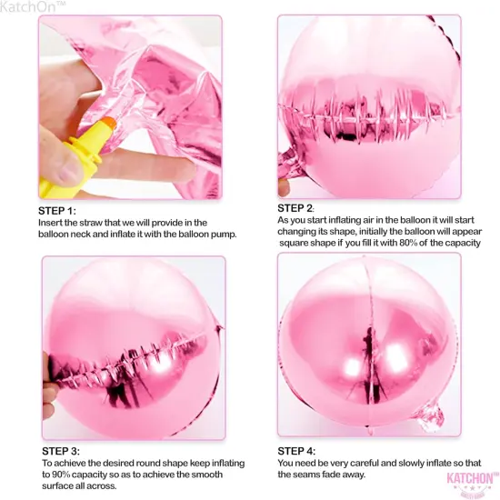 Light Pink Foil Balloons - 22 Inch(Light Pink) {3}