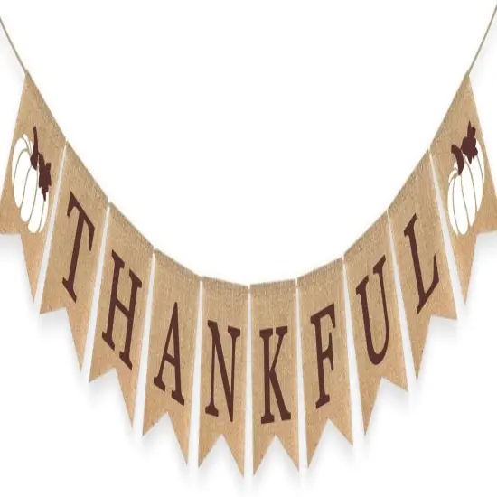 Thankful Banner Holiday Decorations (white) {2}