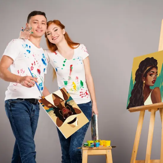 12 Pack Pre Drawn Canvas Painting Kits - 8" x 10" (Adult Couples) {4}