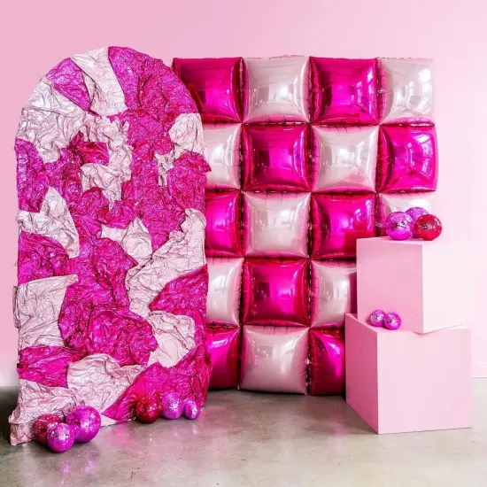 19 Inches Pink Metallic Foil Balloons Tunnel Arch Kit( Red and Pink) {6}