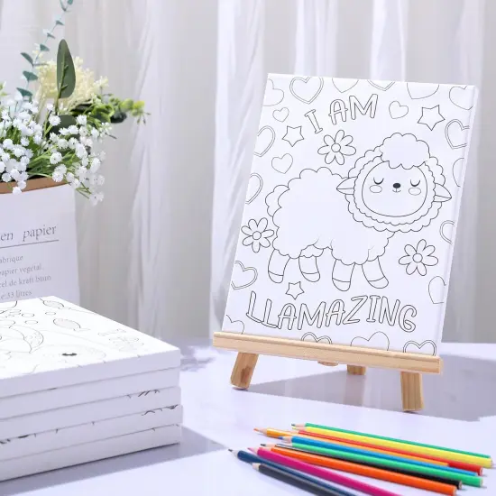 6 Pieces Pre Drawn Painting Canvas - 8 x 10 Inch (Animal) {4}