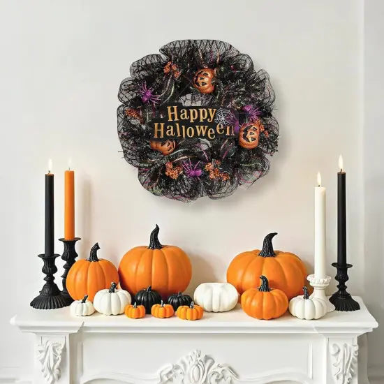 24 Inch Halloween Wreath {5}