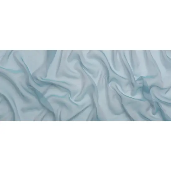 1 Yard Rose Iridescent Silk Voile Chiffon Sky Blue Like Fabric, 54 Inches Wide {3}