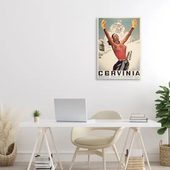 Stupell Industries Vintage Ski Cervinia Canvas, design by Marcus Jules {8}