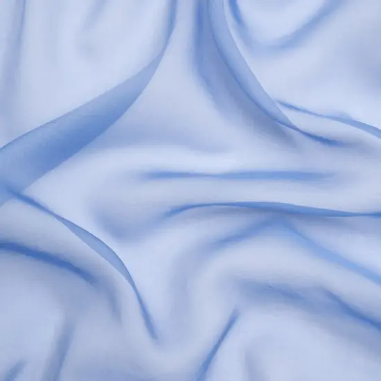 1 Yard Periwinkle Silk Voile Chiffon Like Fabric Lightweight Sheer, 54 Inches Wide {1}