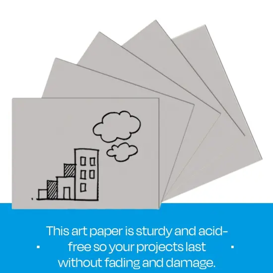 Sax Drawing Paper, 80 lb, 18 x 24 Inches, Pearl Gray, 500 Sheets {5}