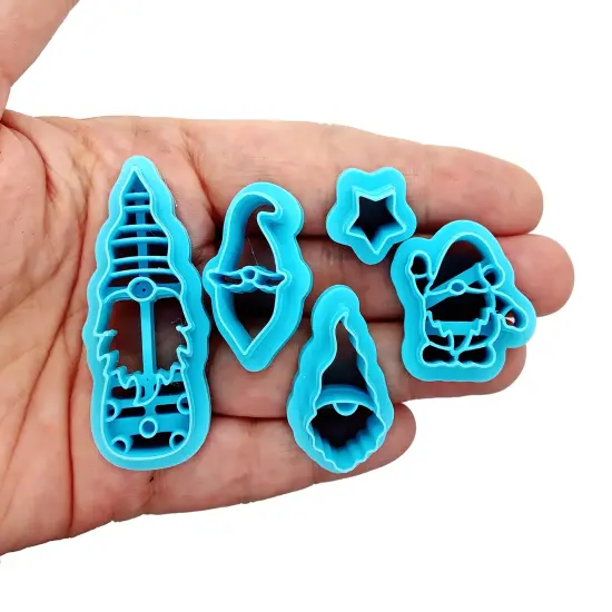 Christmas Gnome Clay Cutter Set, 5 pc, Adorabilities {3}