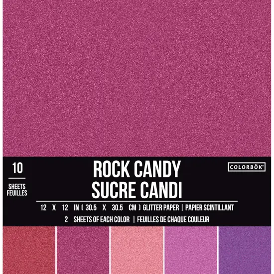 Colorbok Specialty Paper Pad 12"X12" 10/Pkg-Glitter Rock {1}