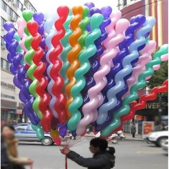 40 Inches Latex Spiral Balloons (Assorted) {1}