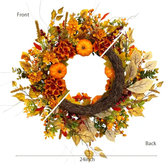 24 Inch Fall Autumn Wreaths {2}