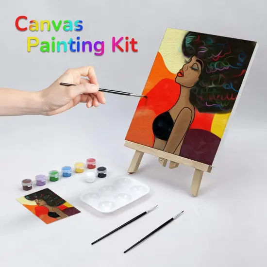 Girl Canvas Painting Kit - 8x10 Canvas {2}