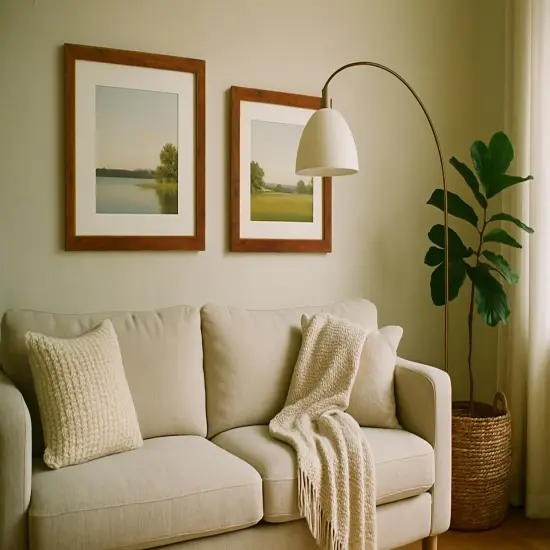 Bauhaus 125 1.25", Light Walnut Matted Picture Frame by wallsthatspeak {2}