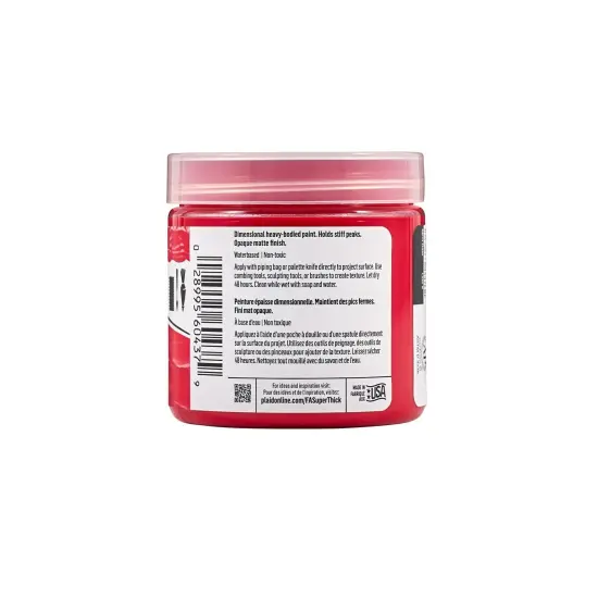FolkArt Super Thick Acrylic Paint Red 4 oz {4}