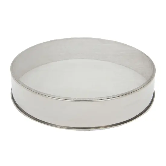 3-Piece Fine Mesh Sieve Strainer Set, Stainless Steel Professional Round Flour Sifters for Baking (3 Sizes) Silver {6}