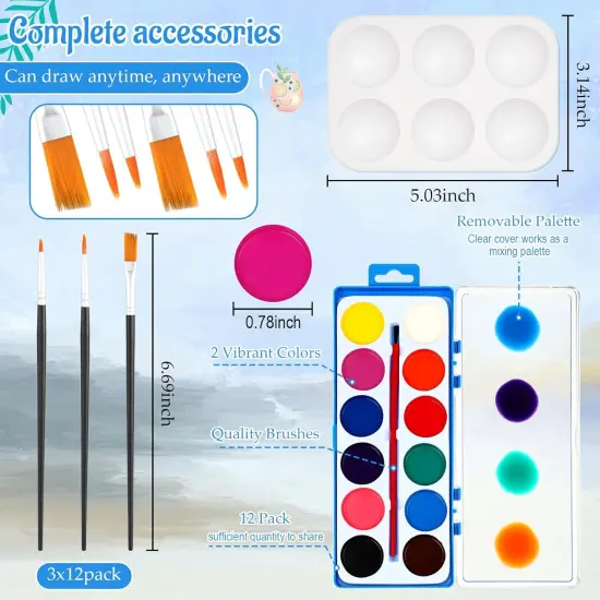 12 Sets Pre Drawn Canvas Painting Kit - 8 x 10 Inches (Hawaii Vacation) {4}