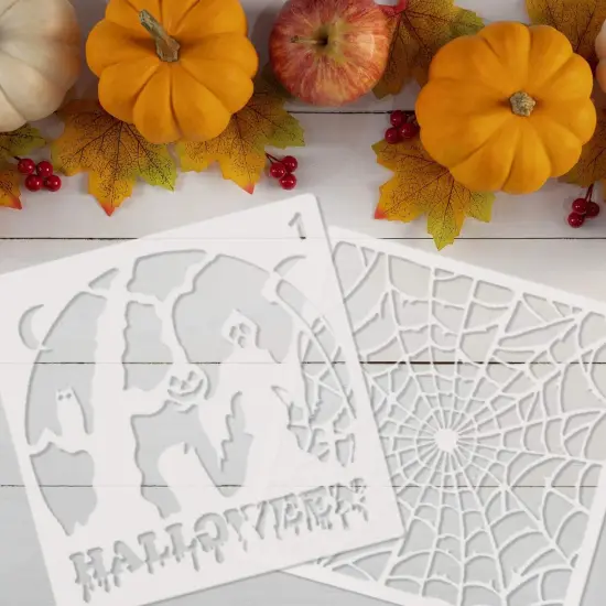 7.8 x 7.8 in Halloween Stencils 9 Pieces Template DIY(Painting) {5}