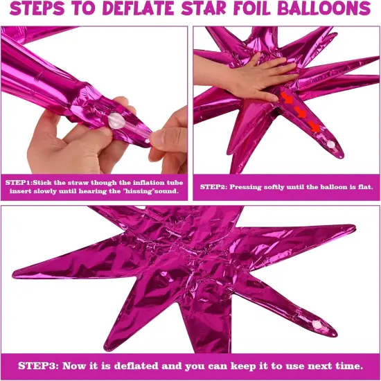 27/22 inch One-Piece Explosion Foil Balloons(Hot Pink) {2}