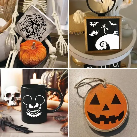 Small Halloween Stencils for Painting on Wood Reusable(50 Halloween) {6}