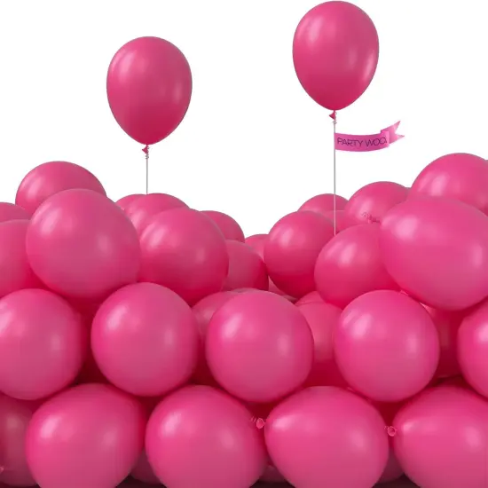 120 pcs 5 Inch Hot Pink Balloons (Pink-y12) {1}