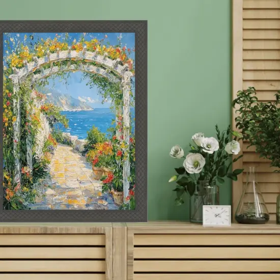 Cris Cross Cathedral Gothic Black Picture Frame 36x36 frame {7}