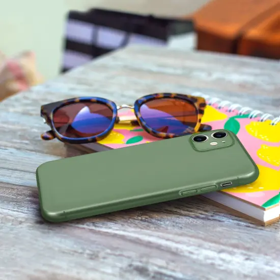 Translucent Matte Case For iPhone 11 (6.1 in), Semi-Transparent Smooth Touch Soft TPU Thin Cover Green, by Insten {6}