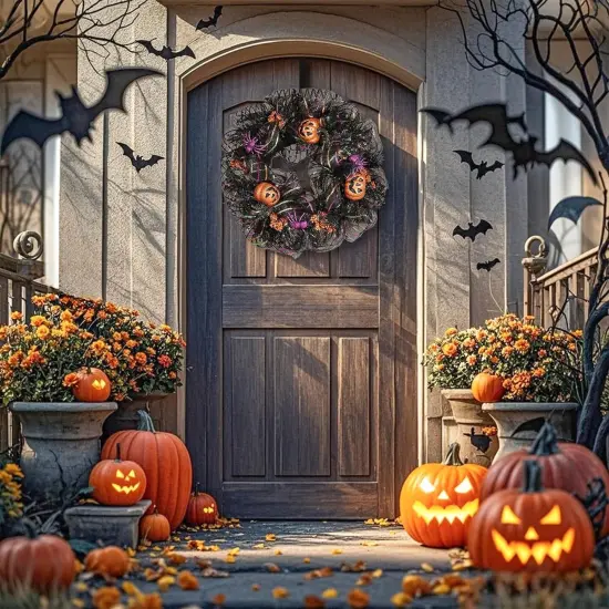 24 Inch Halloween Wreath {4}