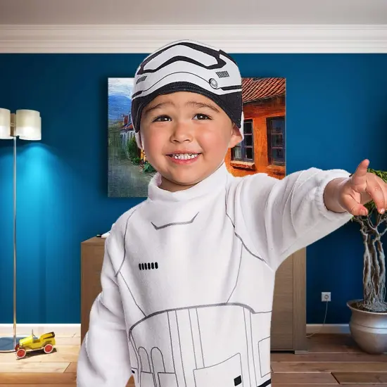 Kids Star Wars SW7 Stormtrooper Costume With Mask and Jumpsuit {4}