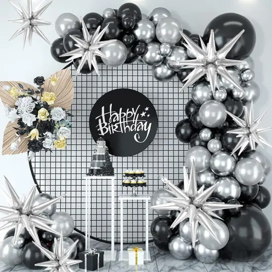 Silver Star Balloons Foil Mylar Balloons(silver) {3}