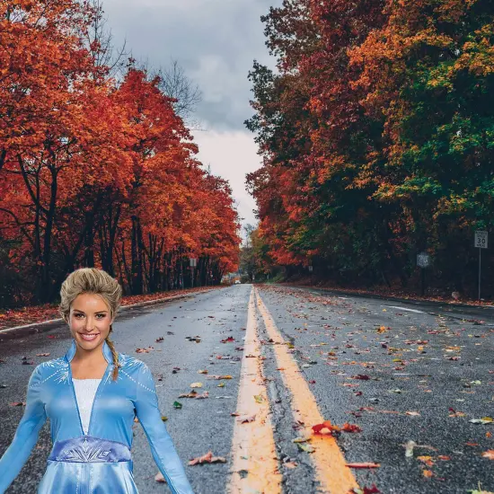 Elsa Costume Dress with Ice Princess Design for Halloween or Cosplay {2}