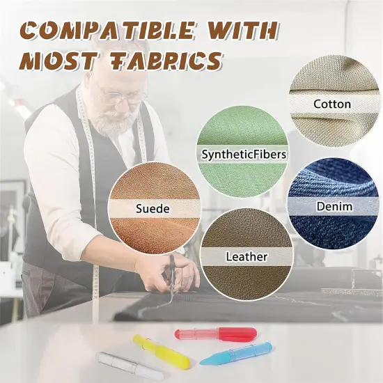 Fabric Chalk Markers for Sewing (Red & Yellow & Blue & White) {6}