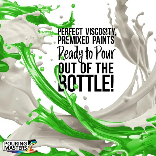 Pouring Masters Neon Green with Envy Ready to Pour Acrylic Pouring Paint - Premium 32-Ounce Pre-Mixed Fluid Acrylic Paint - Fluid Art Supplies for Canvas, Wood, Paper, Tile & Rocks {2}