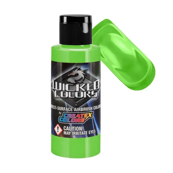 Green - Wicked Fluorescent Colors Airbrush Paint, 2 oz. {1}