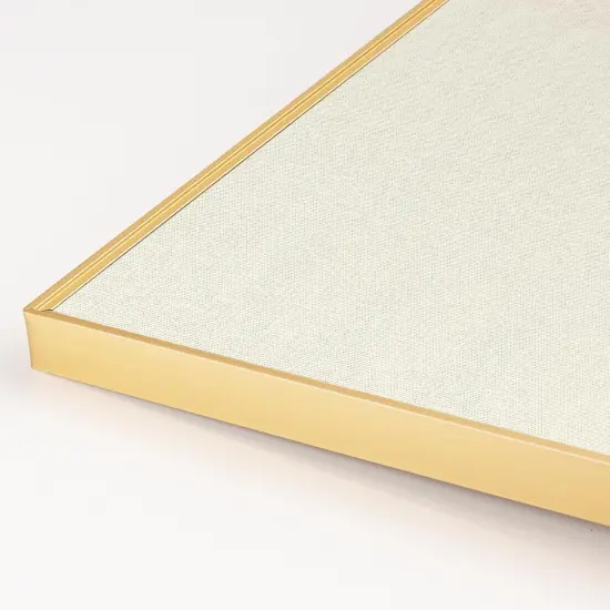 Bulletin Board with 10 Push Pins 30 x 20 inches(Oatmeal White Fabric & Golden Frame) {4}