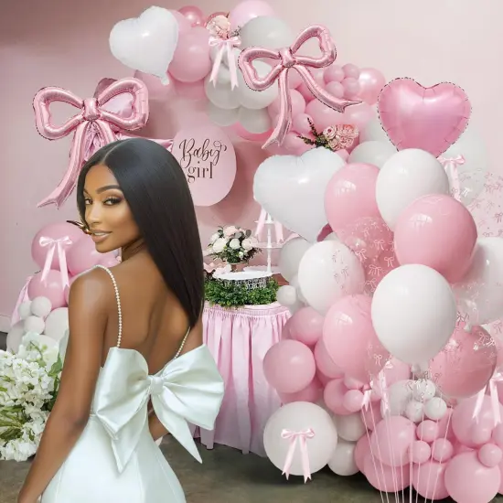 Pink Bow Balloon Party Decor (Pink) {5}