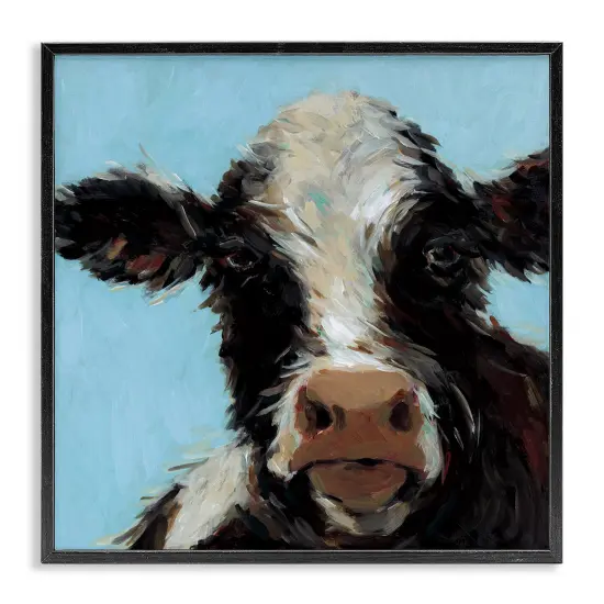 Stupell Industries Cow with Wispy Hair Framed Giclee, design by Wani Pasion {1}